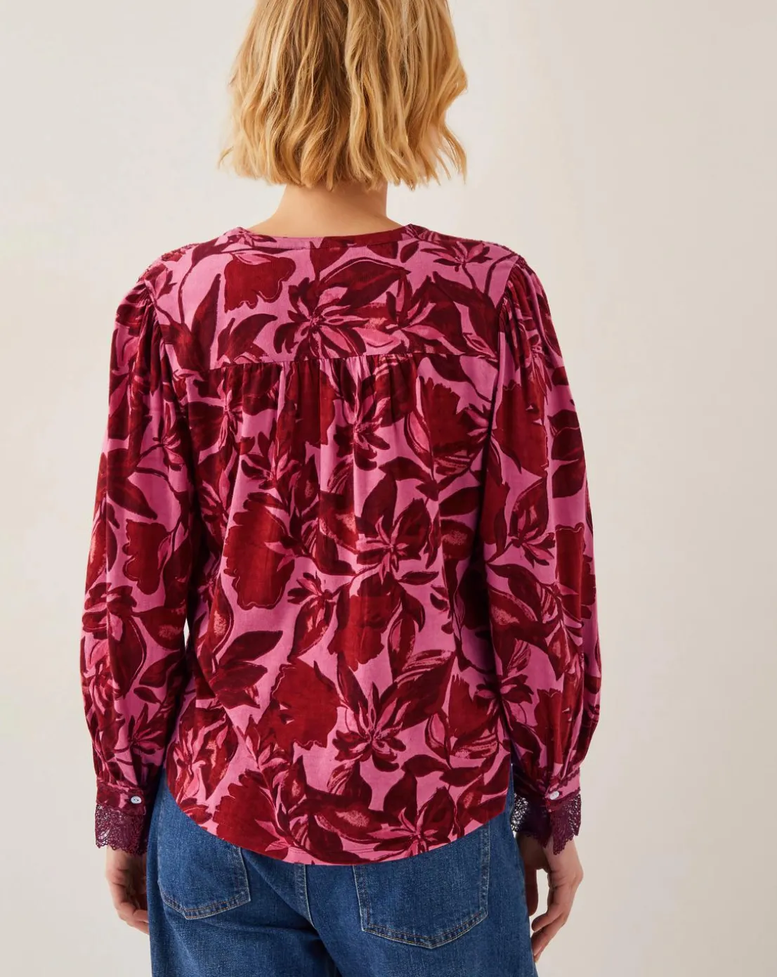 Monsoon Aimee Floral Print Jersey Blouse