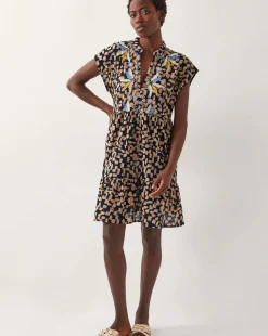 Monsoon Ania Embroidered Batik Mini Dress