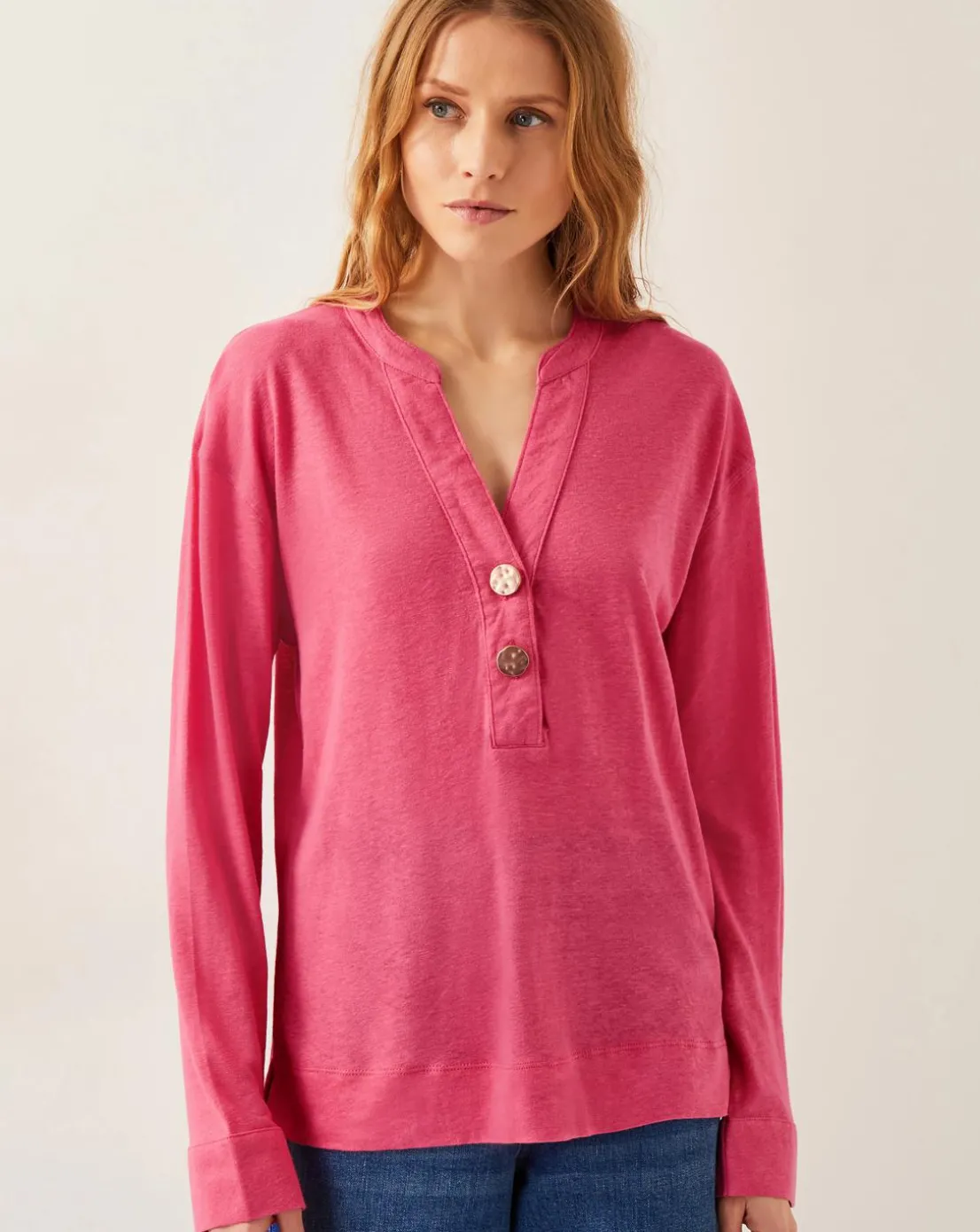 Monsoon Asher Linen-Blend Top