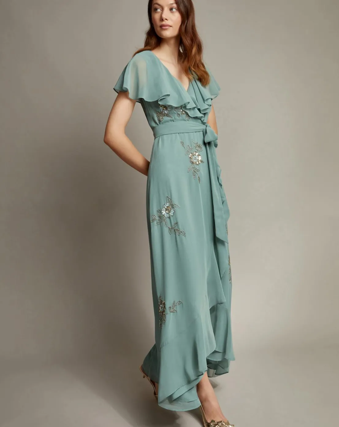 Monsoon Ausha Maxi Wrap Dress