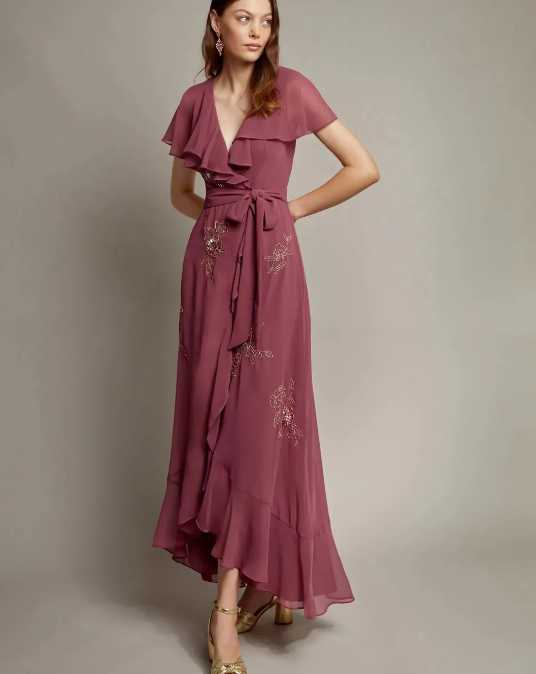 Monsoon Ausha Maxi Wrap Dress