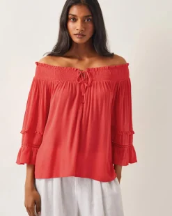 Monsoon Ava Off-The-Shoulder Smock Top