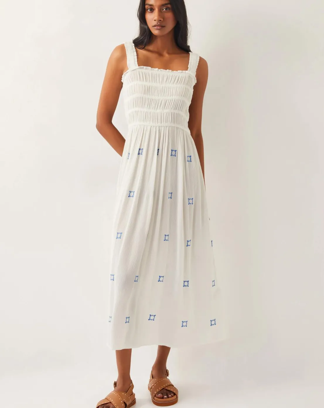 Monsoon Briar Shirred Maxi Dress