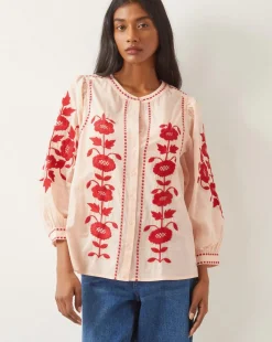 Monsoon Bronte Floral Embroidered Blouse