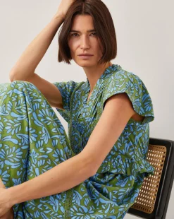 Monsoon Bryony Print Jersey Midi Dress