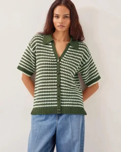 Monsoon Cally Stripe Collar Jumper