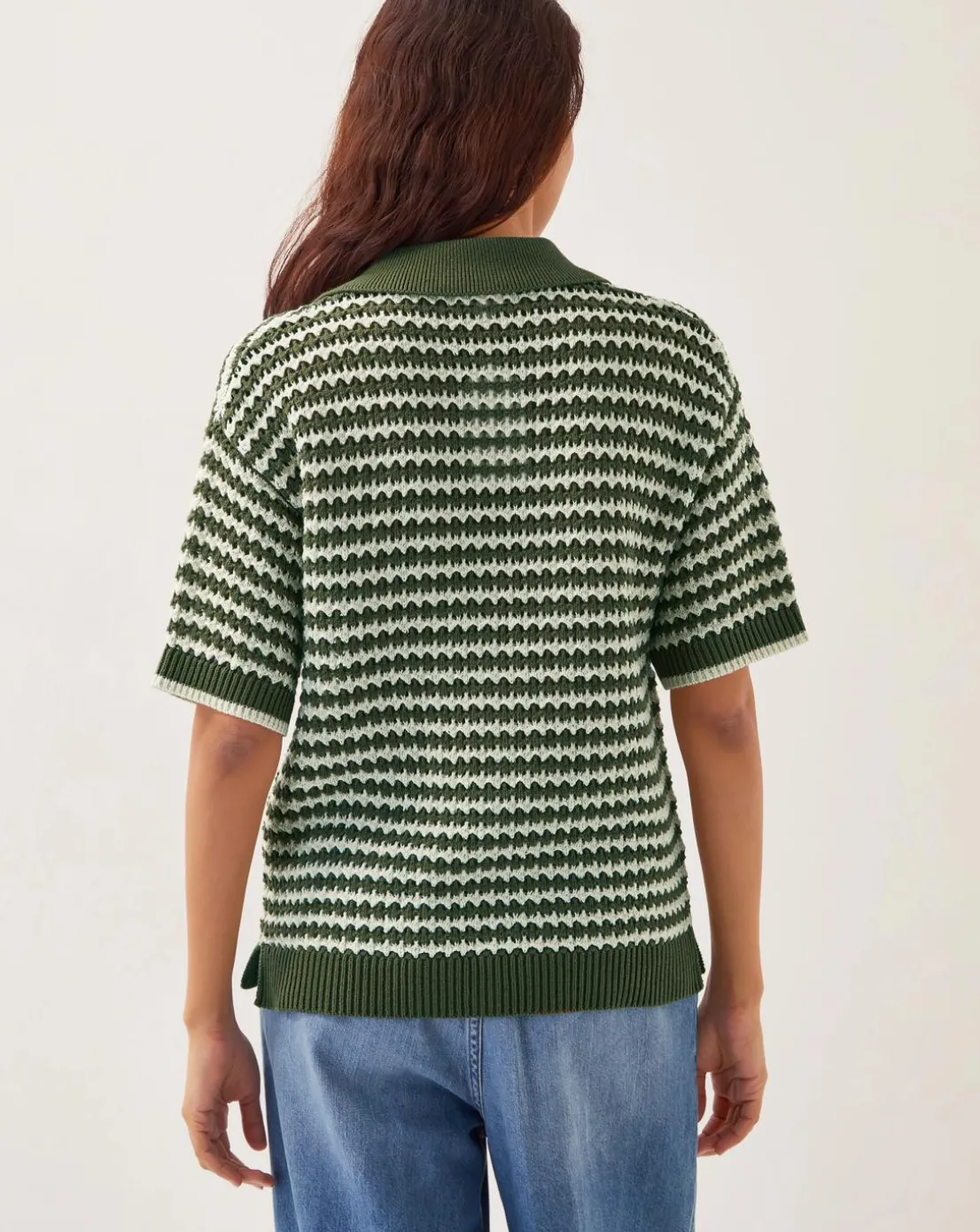 Monsoon Cally Stripe Collar Jumper