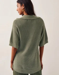 Monsoon Cece Short Sleeve Collar Jumper