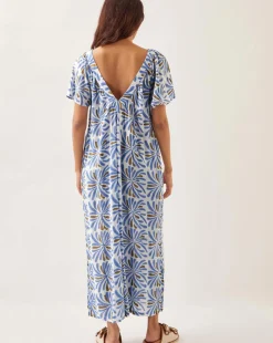 Monsoon Cece Woodblock Wide-Leg Jumpsuit
