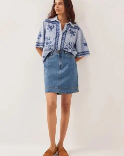 Monsoon Cecelia Denim Mini Skirt
