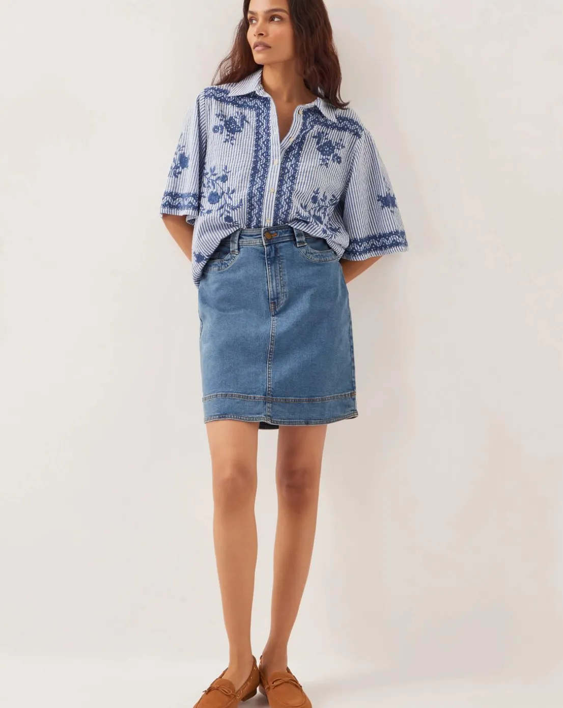 Monsoon Cecelia Denim Mini Skirt