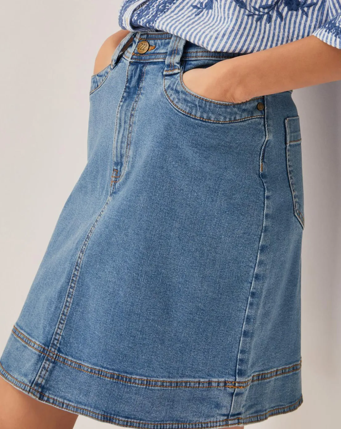 Monsoon Cecelia Denim Mini Skirt