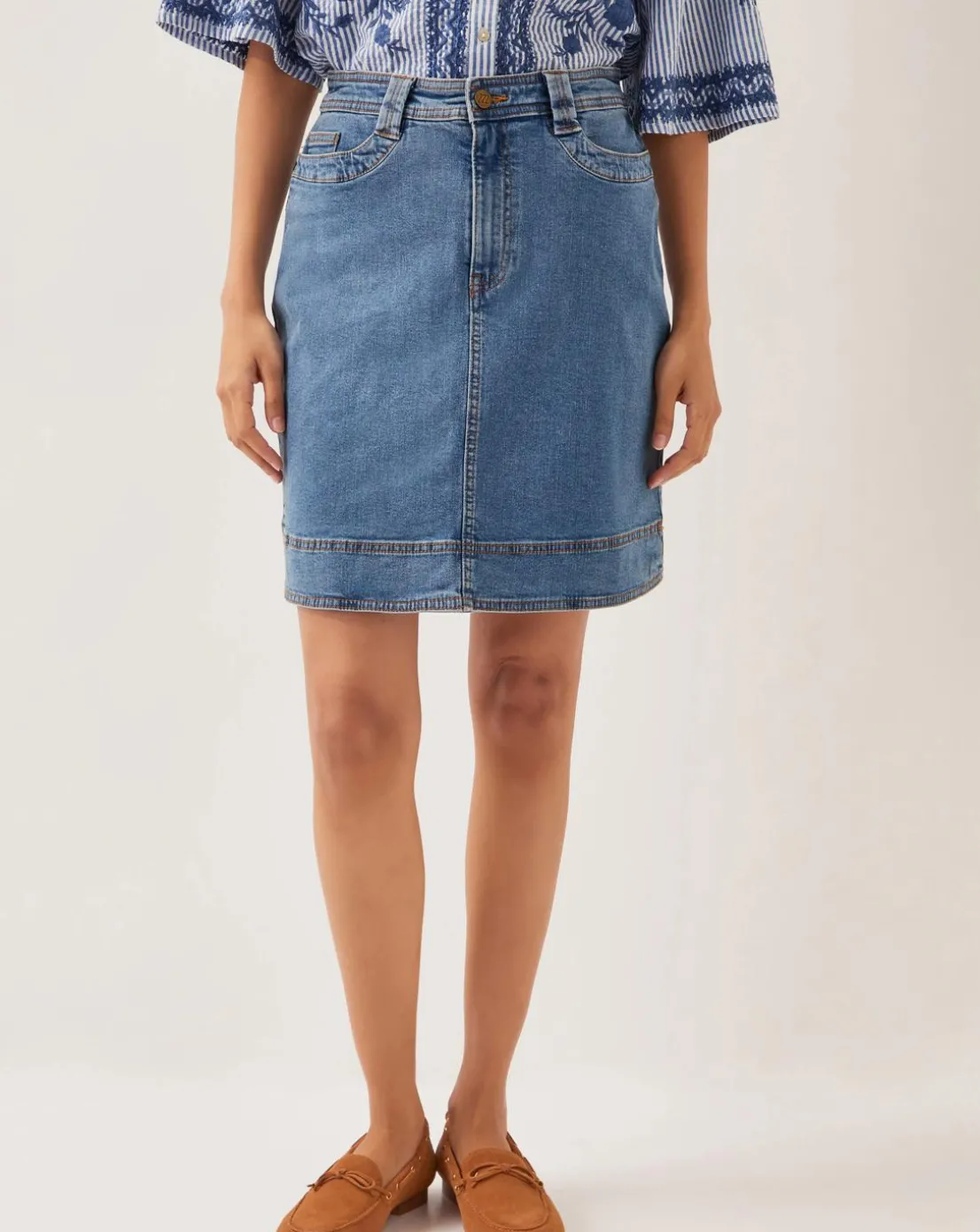 Monsoon Cecelia Denim Mini Skirt