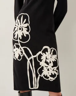 Monsoon Cee Cornelli Embroidered Knit Dress