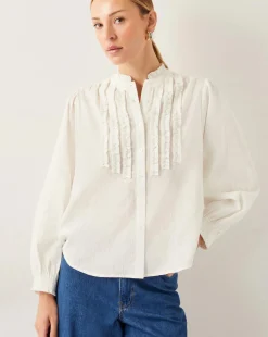 Monsoon Chiara Frill Cotton Blouse