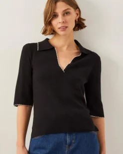 Monsoon Ciara Short Sleeve Collar Jumper