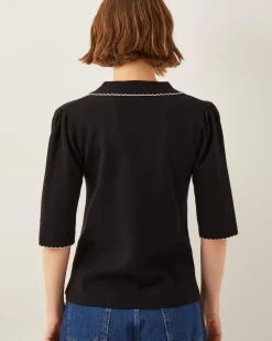 Monsoon Ciara Short Sleeve Collar Jumper