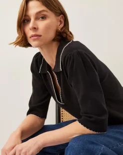 Monsoon Ciara Short Sleeve Collar Jumper