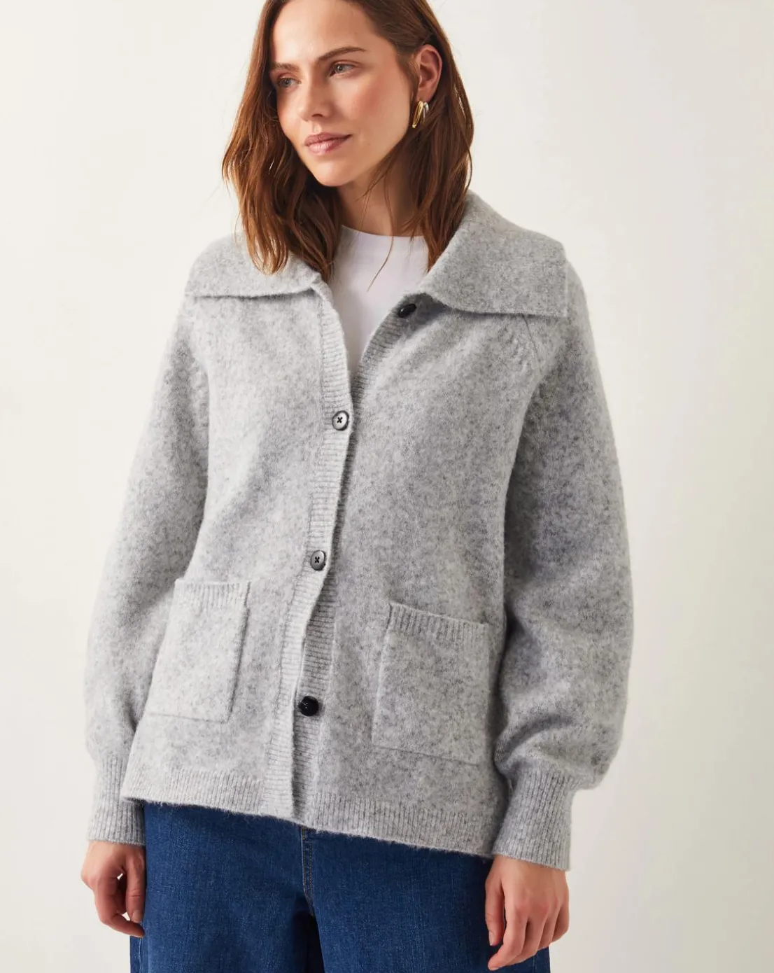 Monsoon Clay Collar Cardigan