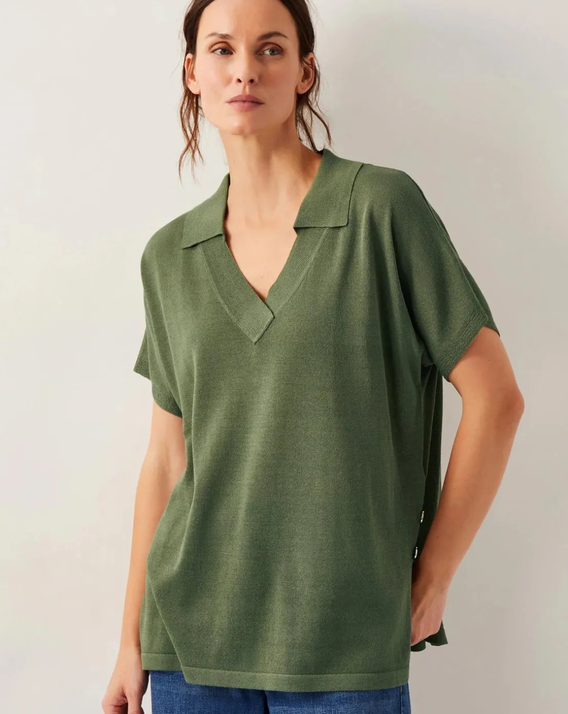 Monsoon Cloe Knitted Collar Top