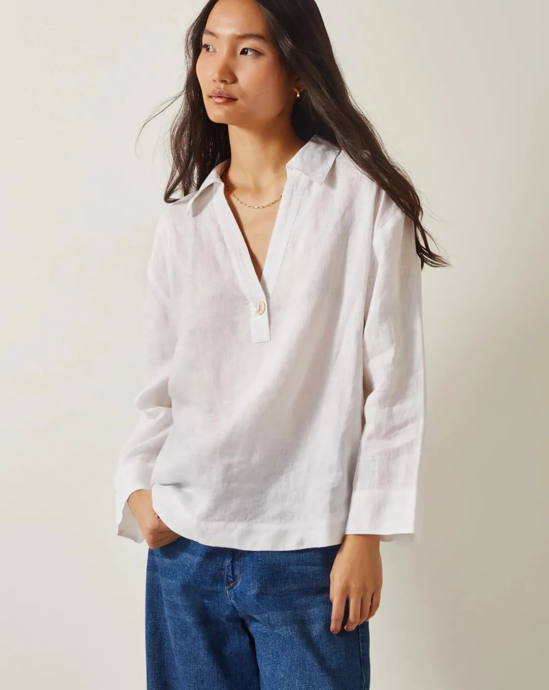 Monsoon Clover Linen Blouse