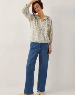 Monsoon Delma Pintuck Frilly Blouse