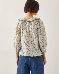 Monsoon Delma Pintuck Frilly Blouse