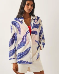 Monsoon Dinah Palm Print Cotton Shirt