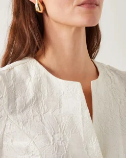 Monsoon Eliza Short Sleeve Jacquard Top