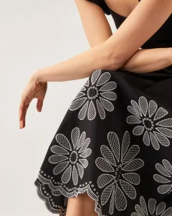 Monsoon Ella Frill Floral Midi Dress