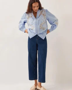 Monsoon Emelie Lace Stripe Shirt