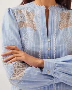 Monsoon Emelie Lace Stripe Shirt