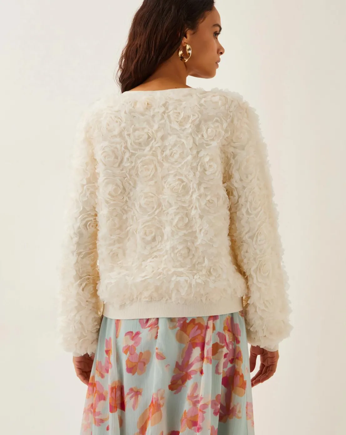 Monsoon Fi Floral Knit Cardigan