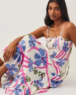 Monsoon Fiona Floral Bandeau Midi Dress