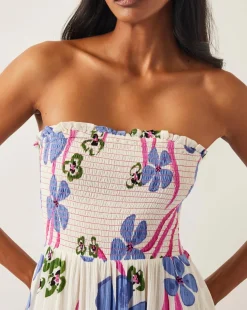 Monsoon Fiona Floral Bandeau Midi Dress