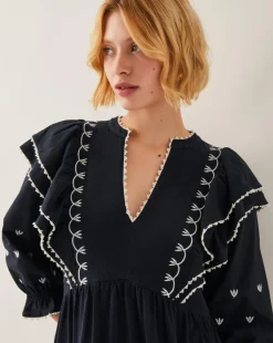 Monsoon Freya Frill Jersey Midi Dress