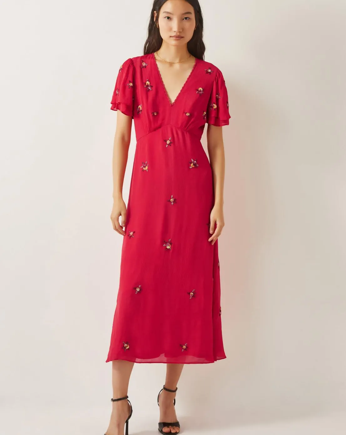 Monsoon Gia Embellished Tea Dress