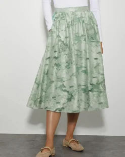 Monsoon Josie Floral Jacquard Midi Skirt