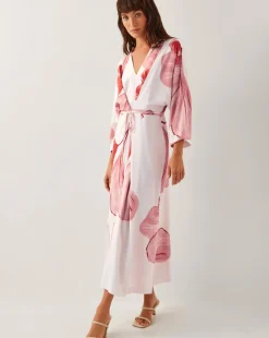 Monsoon June Floral Kimono Maxi Dress