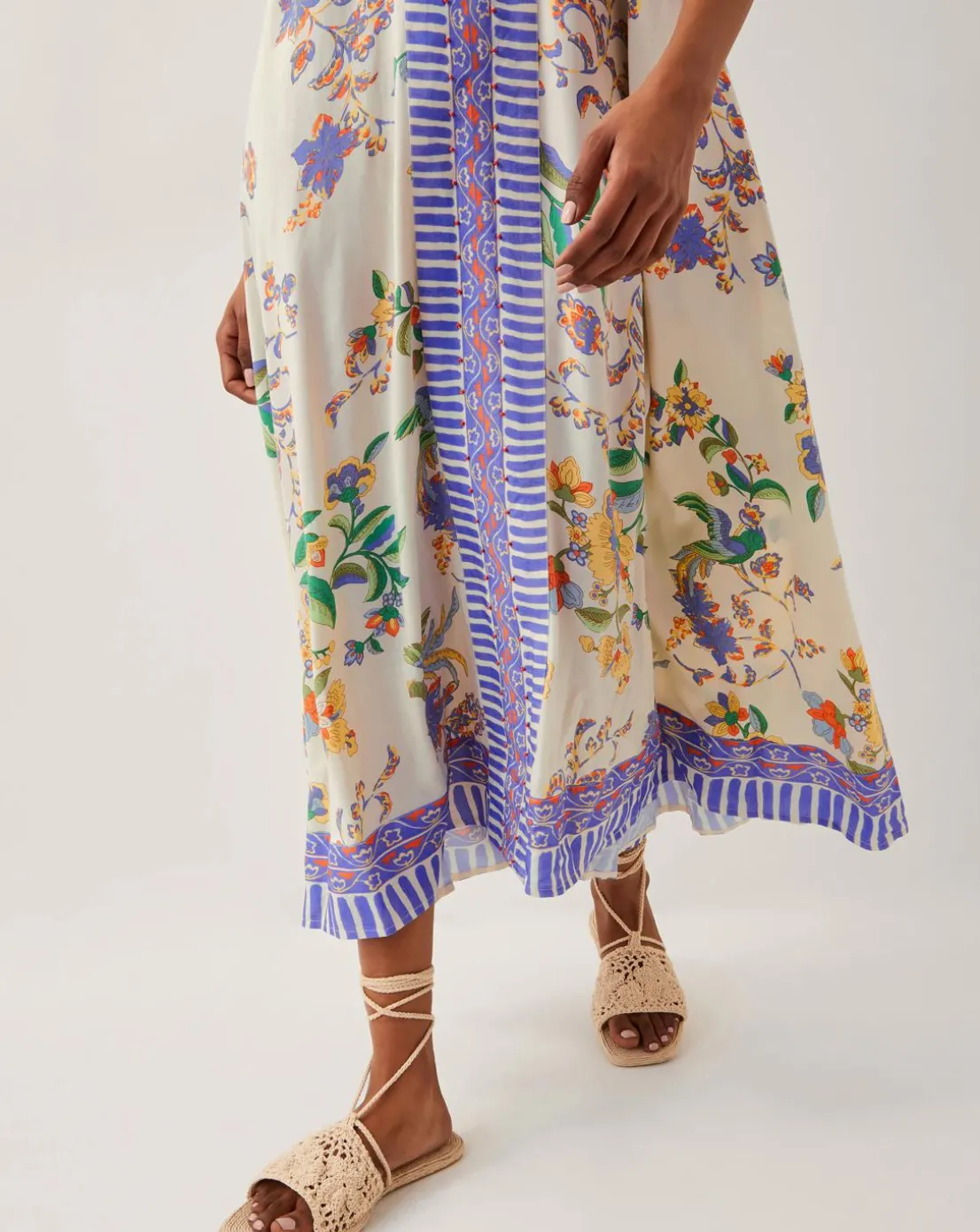 Monsoon Kaia Floral Print Midi Dress