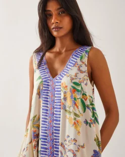 Monsoon Kaia Floral Print Midi Dress