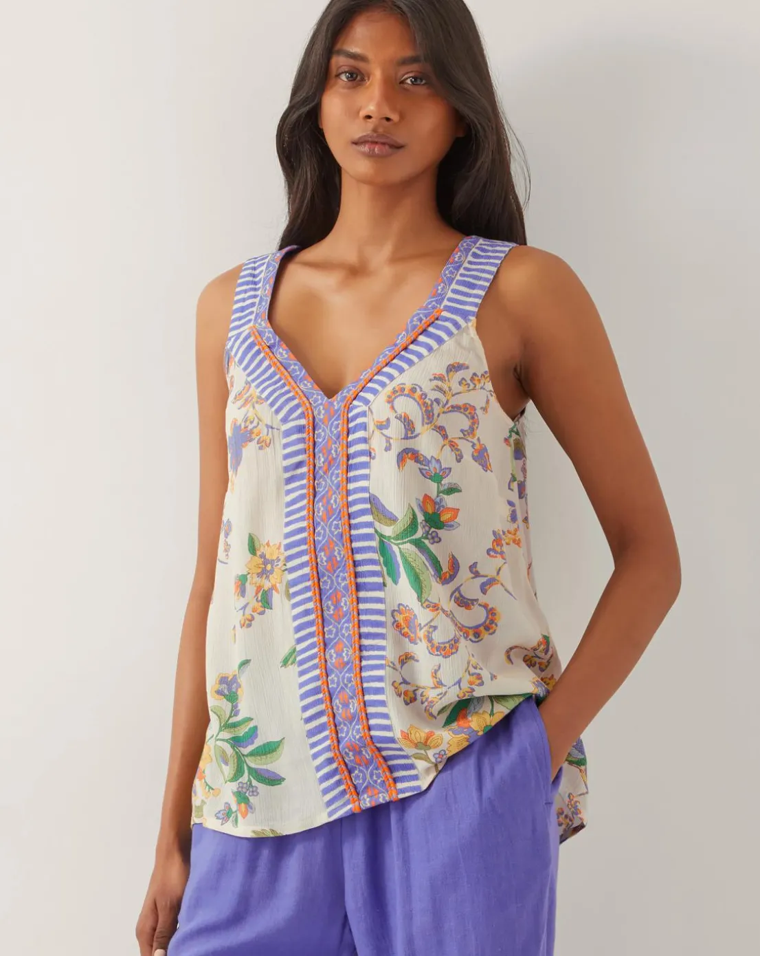 Monsoon Kaia Floral Print Cami Top
