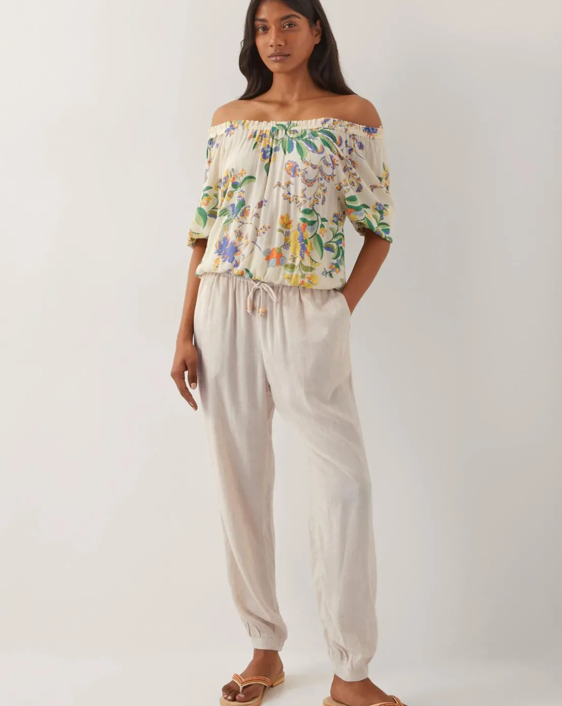 Monsoon Kaia Floral Print Bardot Top