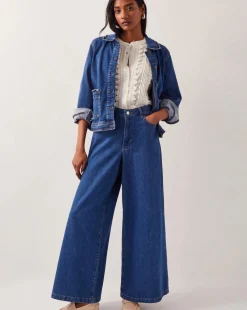 Monsoon Lia Lace Puff-Sleeve Blouse