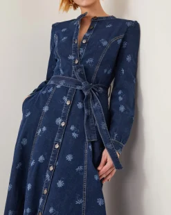 Monsoon Lulu Daisy Denim Midi Dress