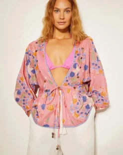Monsoon Mabel Shell Print Kaftan Top