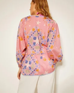 Monsoon Mabel Shell Print Kaftan Top