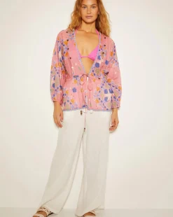 Monsoon Mabel Shell Print Kaftan Top