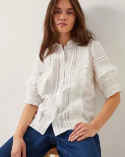 Monsoon Meesha Frill Short Sleeve Shirt