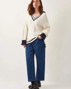 Monsoon Ola Oversized V-Neck Jumper